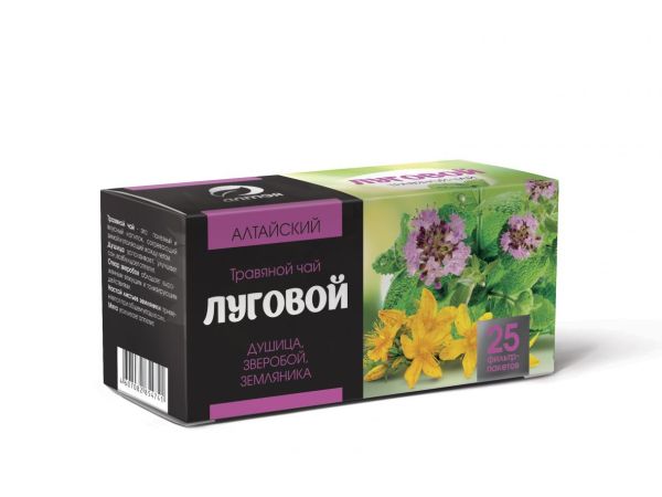 Изображение товара Чай травяной Луговой (зверобой, душица, мята, земляника), 25 пакетиков Чай травяной Луговой (зверобой, душица, мята, земляника), 25 пакетиков фотография