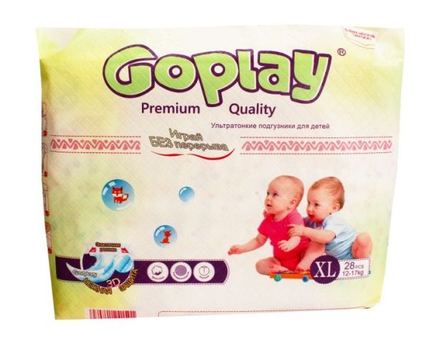 Изображение товара Подгузники GoPlay Premium Quality Ультротонкиe XL 12-17кг №28 Подгузники GoPlay Premium Quality Ультротонкиe XL 12-17кг №28 фотография
